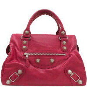 Balenciaga The Giant Midday Leather Red Editors Bag